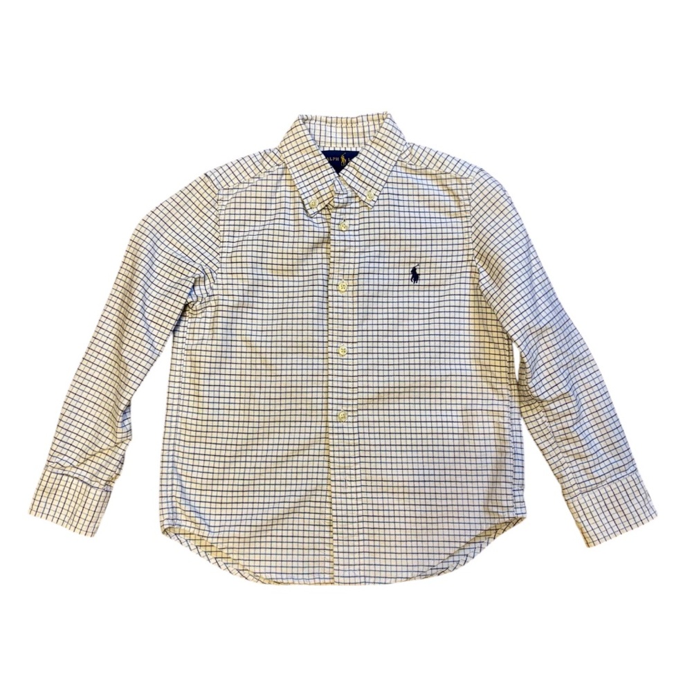 Ralph Lauren Blue and White Checkered Shirt